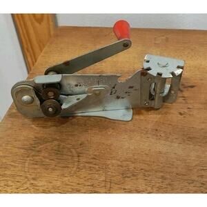 Vintage Swing A Way Wall Mount Can Opener With Red Haldle